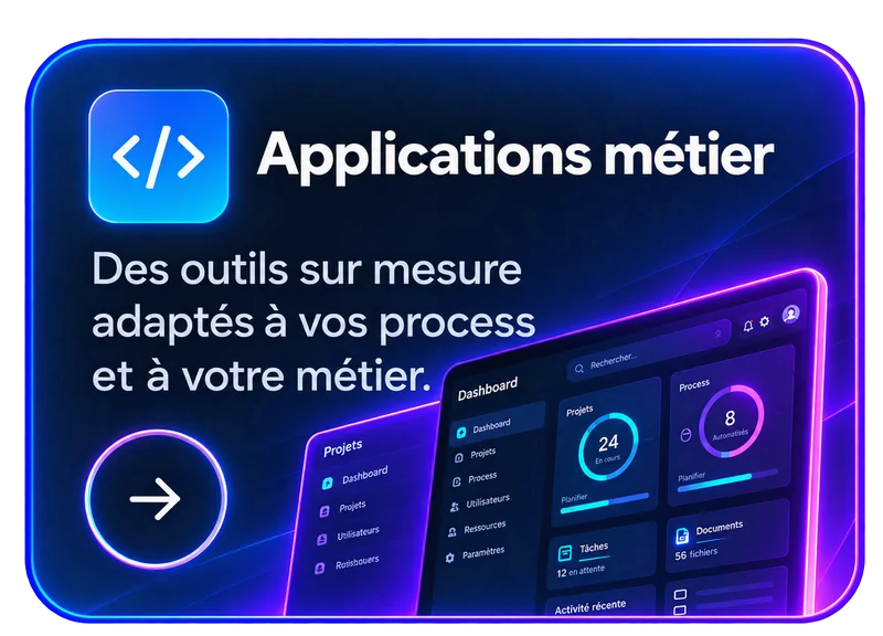 Applications métier : des outils sur mesure adaptés à vos process et à votre métier